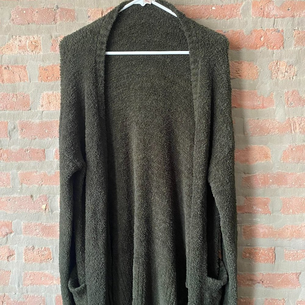 Mossimo Green Fuzzy Cardigan Size Large